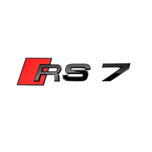 适用奥迪A7L车标A7车贴S7后尾标志V8T叶子板标V6T侧标改装黑武士