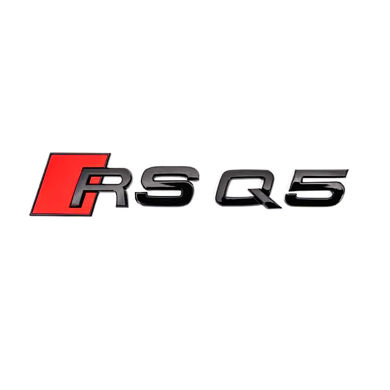 适用奥迪Q5车贴Q5L车标Q6尾标SQ5字标RSQ5后标志排量标黑武士改装