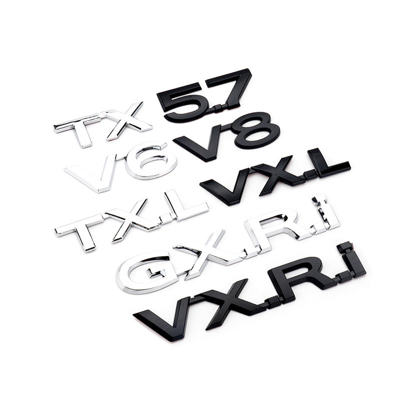 适用于丰田V6新霸道VX普拉多V8车标5.7排量标TXL后尾标志GXR改装
