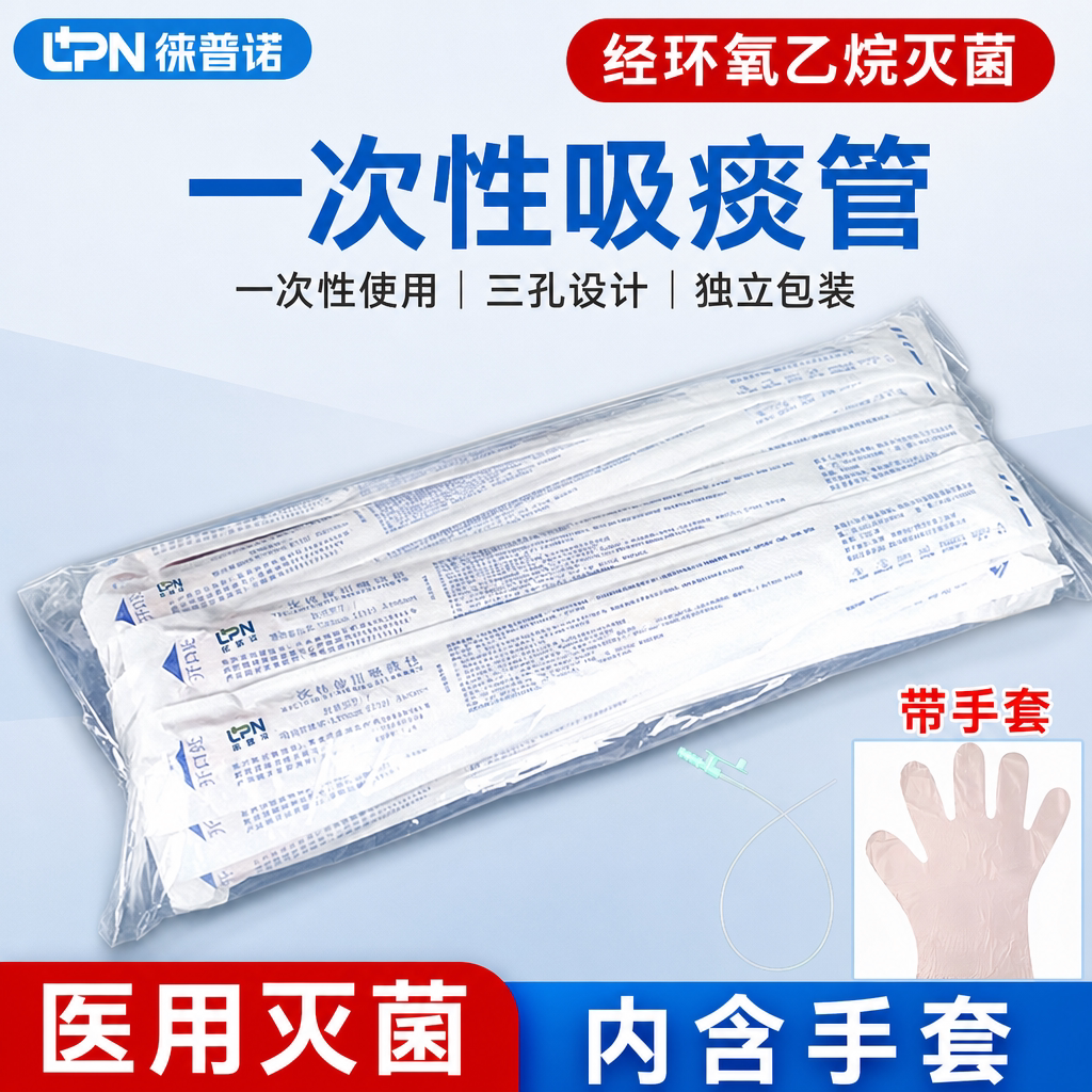 徕普诺一次性吸痰管医院专用吸痰器配件家用老人医用无菌独立包装图片
