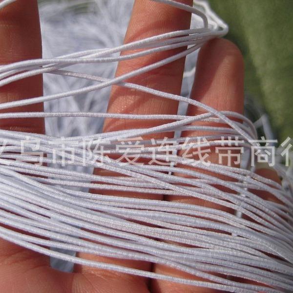 新款直销220米黑色纸卡片杯子吊牌弹力绳 拖鞋结双吊牌绳子松紧绳