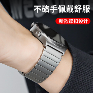 适用华为gt5pro手表表带gt3pro时尚watch4pro保时捷智能22mm新款不锈钢非凡大师2pro荣耀46mm男女生new替换带