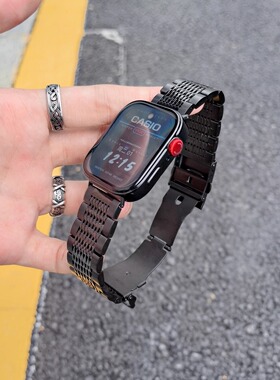 适用华为watch fit4/FIt3代十五株实心金属透气FIT4pro不锈钢金属智能手表运动夏天高级感男女生休闲fit4腕带