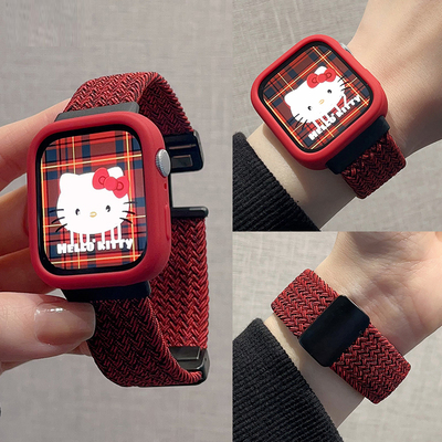 适用华为watch FIT4/3一体式折叠扣表带watchfit4pro编织尼龙磁吸fit3弹力透气配同款保护壳个性腕带男女款