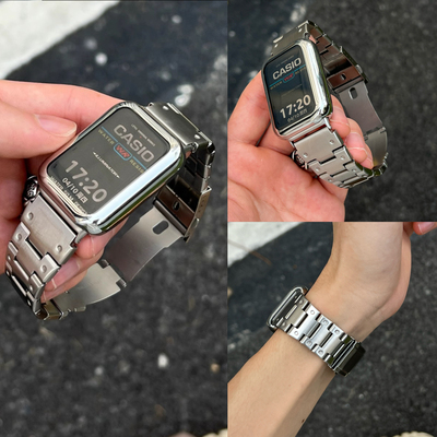 新款机甲方格适用小米手环9Pro表带时尚科技感8pro高级个性红米redmi watch6男款替换带Redmi5配同款电镀壳