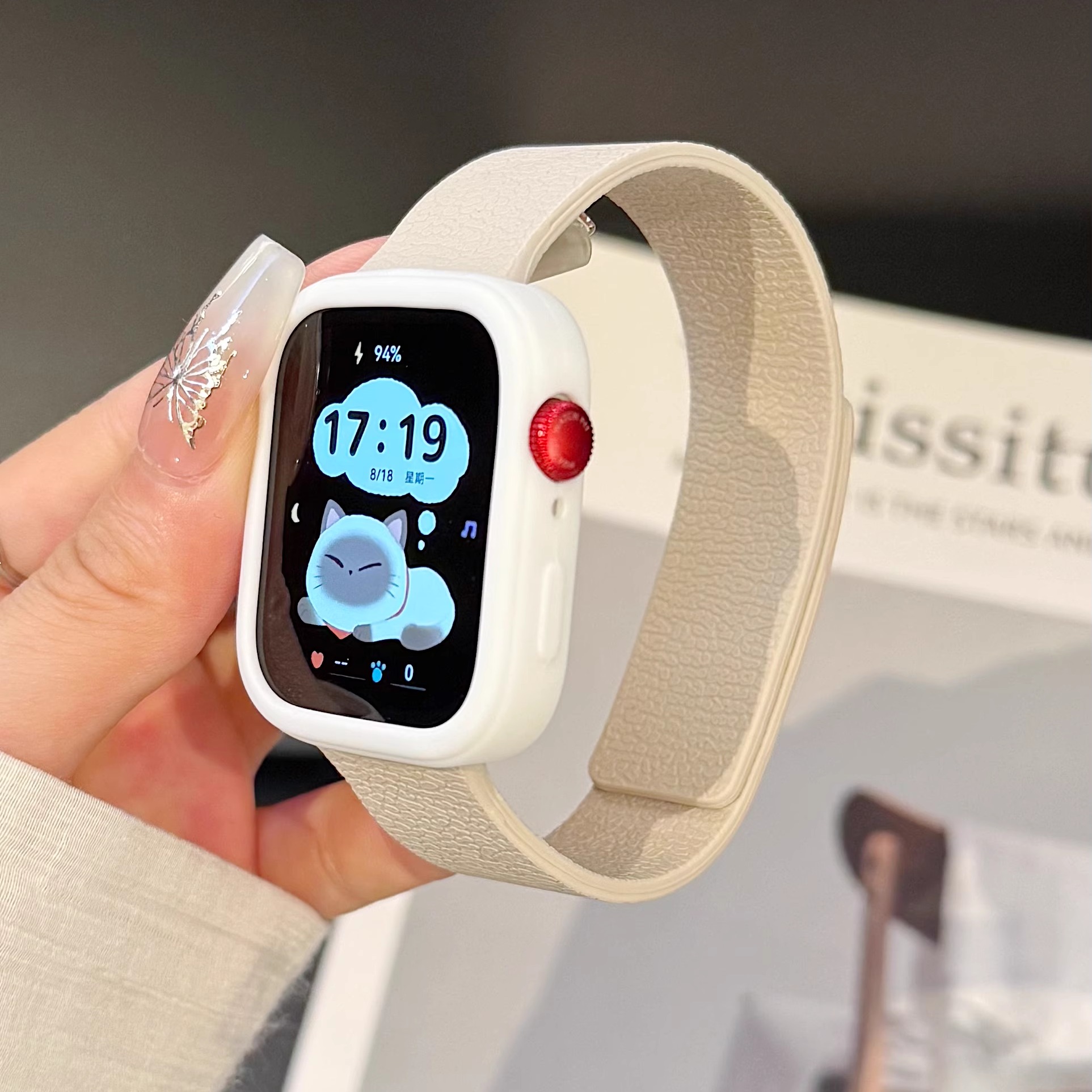 适用小米Redmi watch6新款表带一体式硅胶磁吸配保护壳红米watch5/4时尚荔枝纹9/8pro撞色硅胶防水腕带男女款