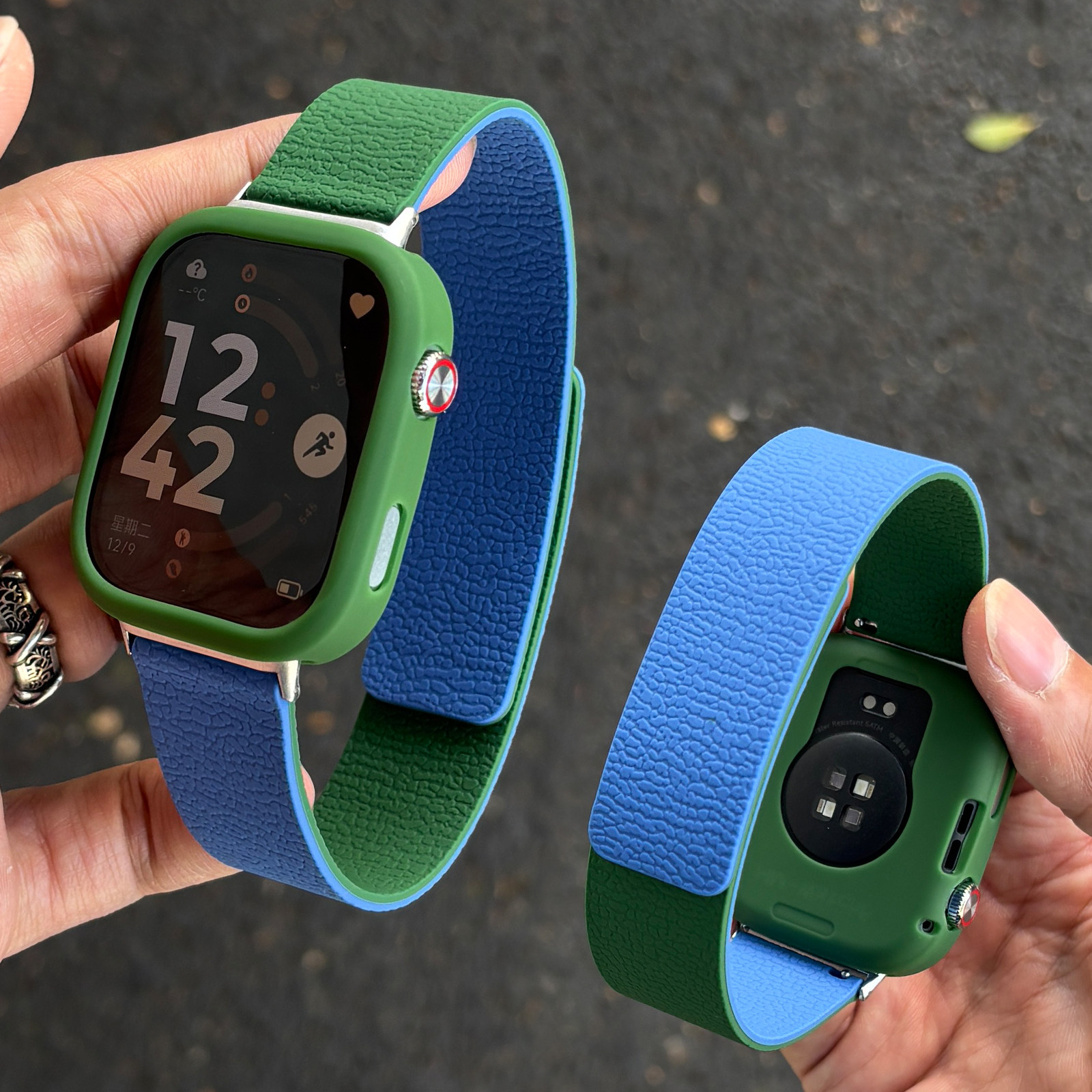 适用华为fit4手表fit4 Pro表带硅胶磁吸华为watch fit3荔枝皮纹fit2运动回环表带高级新款watch FIT4男女腕带