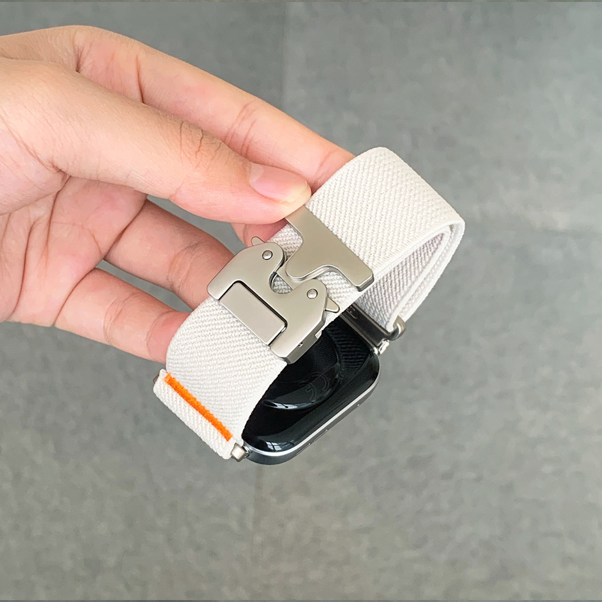 适用于华为Watch FIT5透气时尚FIT5pro表带fit4弹力尼龙机甲风watchfit3金属降落伞扣智能运动男女运动腕带
