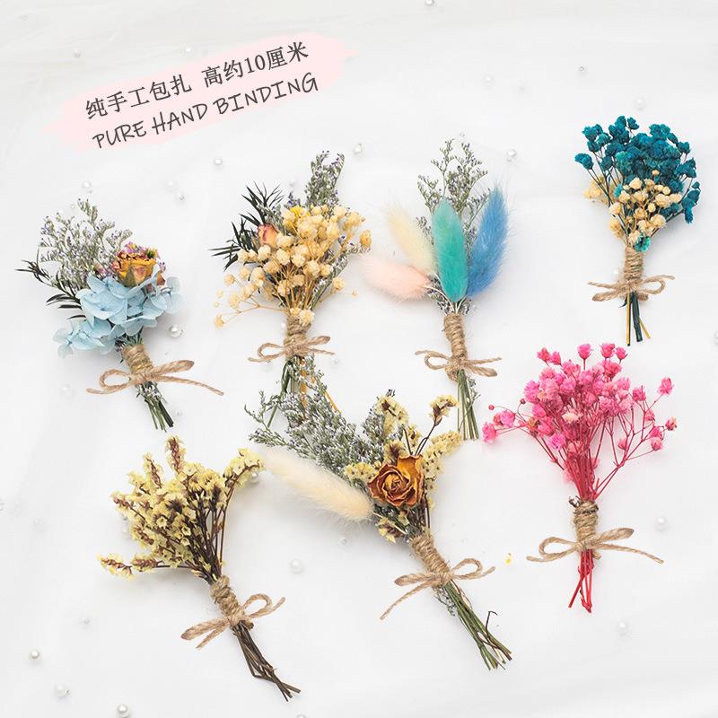 新款直销婚礼伴手礼迷你干花花束玫瑰饰礼盒相框卡片装饰DIY材料