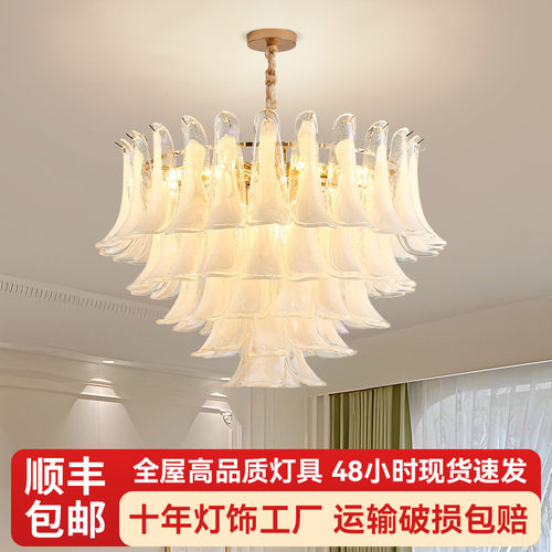 奶油风客厅吊灯法式吊灯简约大气卧室灯别墅餐厅灯高级感轻奢吊灯
