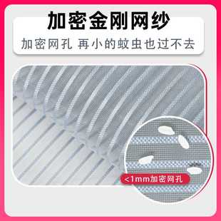 纱窗纱门免打孔自装 ?侧开金刚网防蚊门帘自粘磁性家用自装 沙