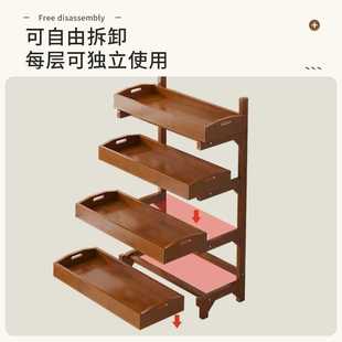家用厨房多功能置物架落地火锅菜架客厅多层收纳架靠墙储物架货架