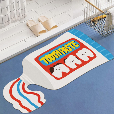 左咸敦道浴室地垫化妆室矽藻泥吸水凉垫洗澡防滑脚垫子可擦免洗PV