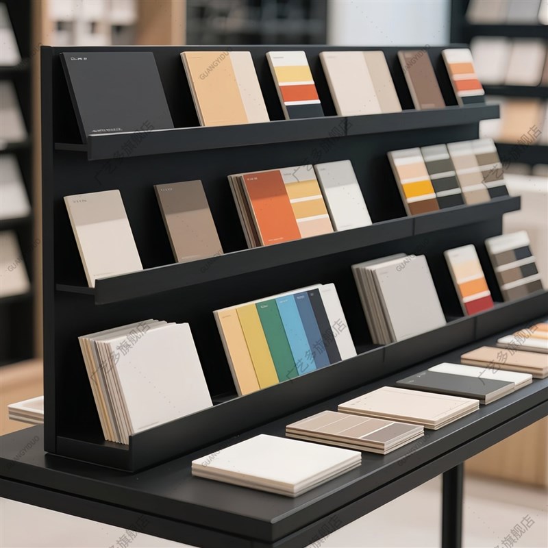 色块样板展示架色卡瓷砖玻璃大理石英石材小样品收纳放置卡槽托架