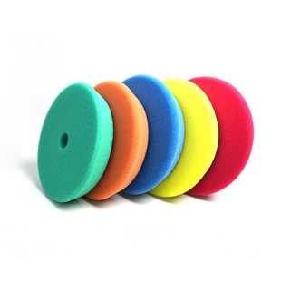 汽美5寸斜角平面聚酯海绵抛光垫 上蜡盘 DA RO 偏心机 镜面还原盘