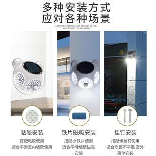 直销太阳能led人体感应灯围墙免布线壁灯家用室外防水花园装 新款