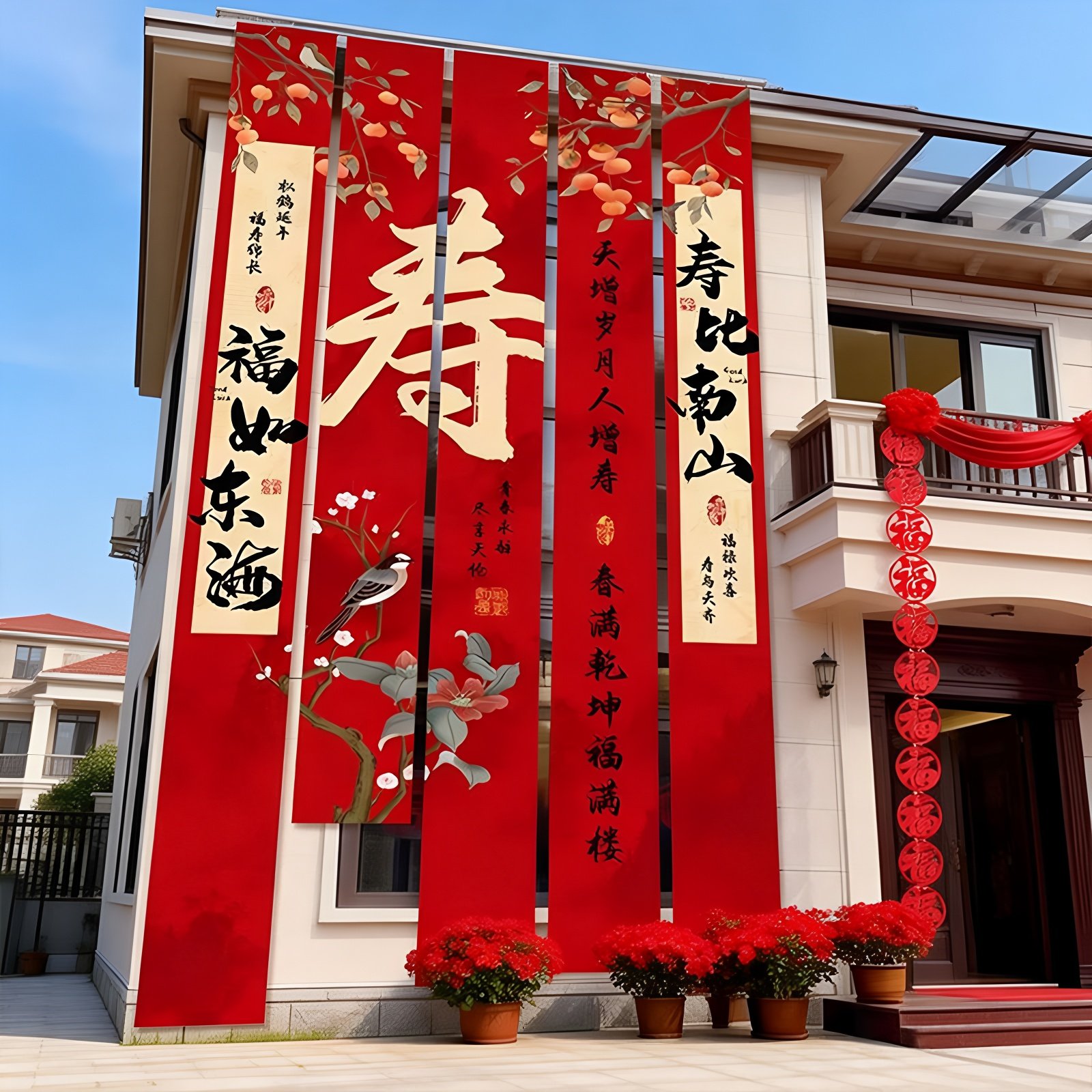 寿宴场景布置农村院子老人过寿60岁70生日条幅挂布装饰80八十大寿,节庆用品/礼品,节日装扮用品,淘宝优惠券,粉丝福利购,淘宝优惠卷