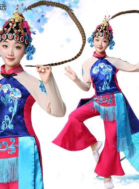 俏花旦舞蹈服演出服儿童心有翎兮京剧戏曲服梨园小花旦戏服表演服