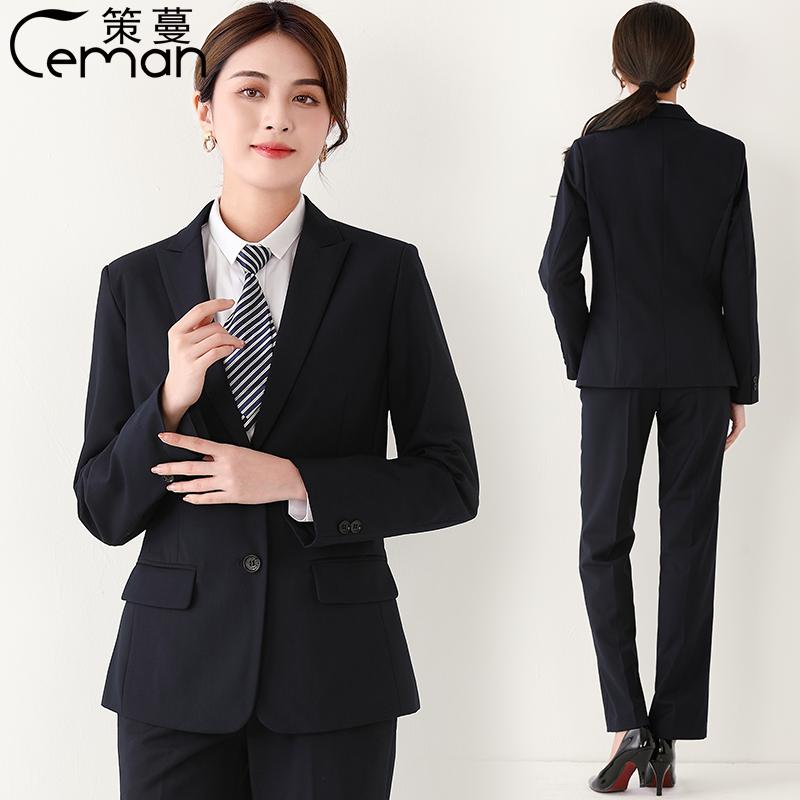 西装套装女公务员西服工装外套工作服面试正装小西服职业服女