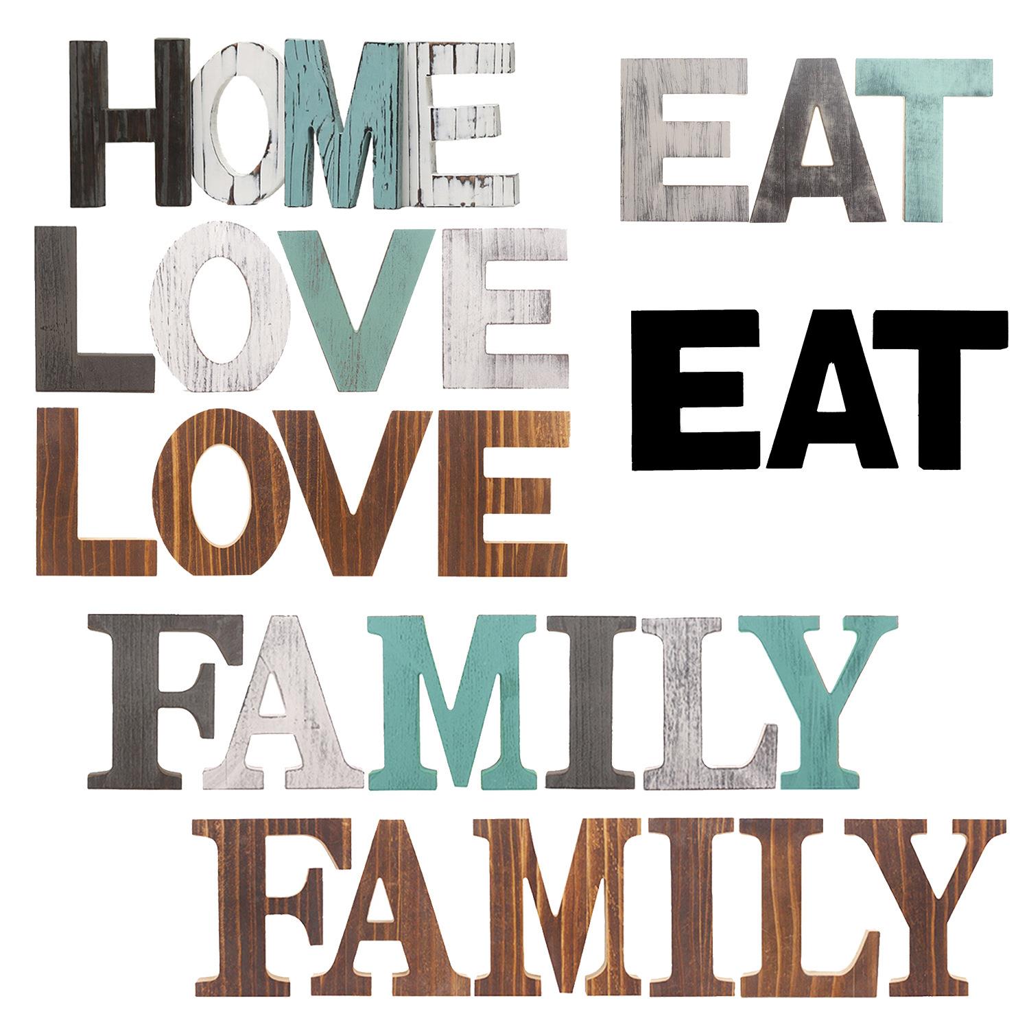 新款创意字母组合木质摆件英文字母墙壁挂件 摄影道具酒吧咖啡厅