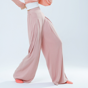 青蝶舞云朵棉麻裤现代舞练功裤舞蹈练功服女2025新款宽松阔腿裤