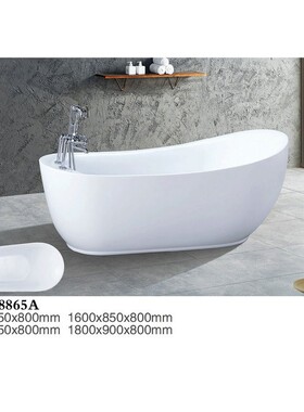 亚克力独立式椭圆型鸡蛋型水件缸酒店民宿成人家用浴缸批发8865A