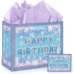 Christmas Halloween Large Frozen Birthday Gift Bag Blue