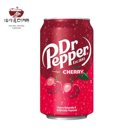Dr Pepper进口胡椒博士汽水可乐355ml罐装整箱樱桃味奶油味
