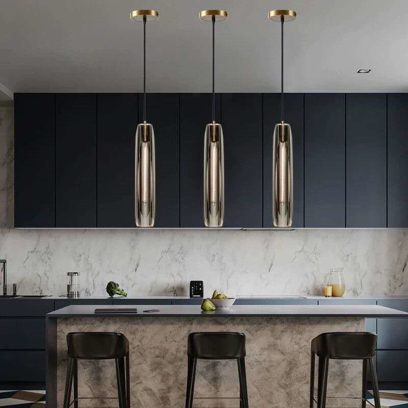 天亨轻奢灯饰单头小吊灯玻璃罩餐厅网吧台咖啡厅个性创意床头吊灯