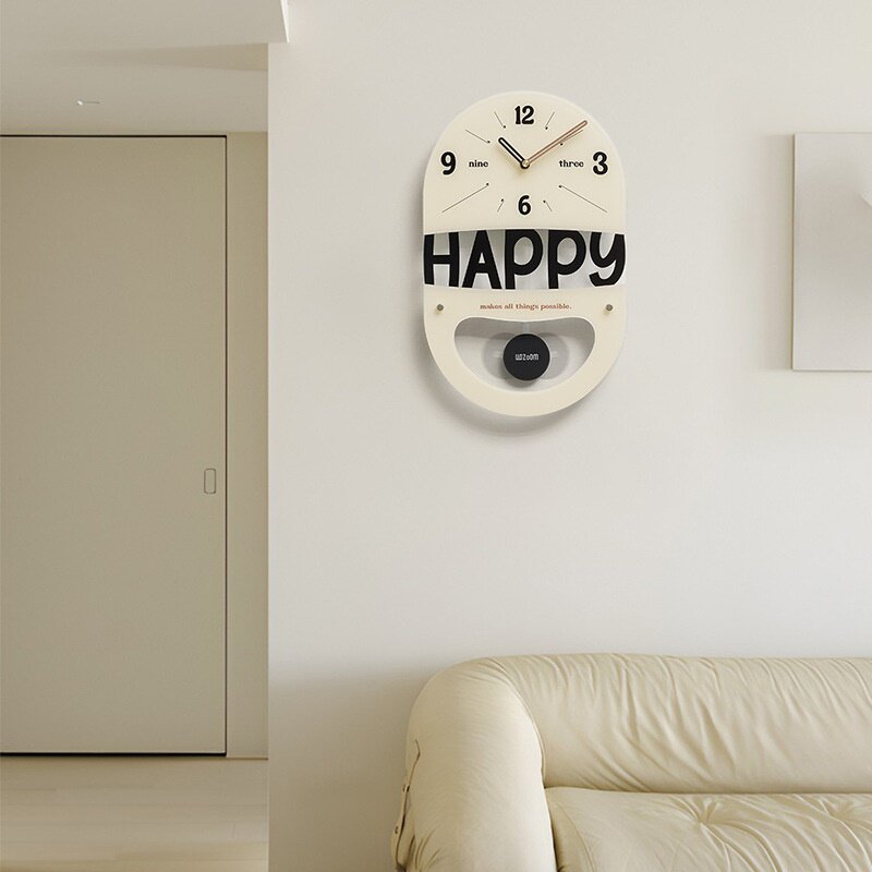 WOZOOM屋准免打孔钟表挂钟客厅2025新款时尚艺术创意时钟装饰墙