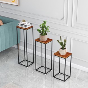 厂家直销北欧风格 铁艺实木花架流水台客厅展示花盆架绿萝置物架 款