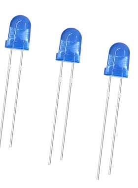 F4高亮蓝发蓝雾状4mm蓝灯蓝色led灯珠f4led直插封装短脚蓝光灯珠