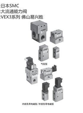 原装SMC3位阀VEX3501-065DZ 外部先导式电磁型大流通能力阀