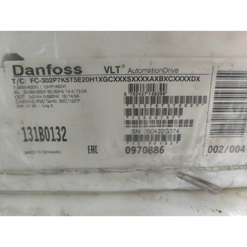 全新丹佛斯变频器FC-302P7K5T5E20H1XGC