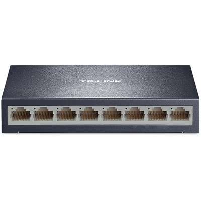 TP-INK TL-SF1008D企业级钢壳8口即插即用桌面百兆网络交换机