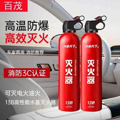 新款直销车载灭火器水基型礼品应急用品迷你13B车用灭火器550ML汽