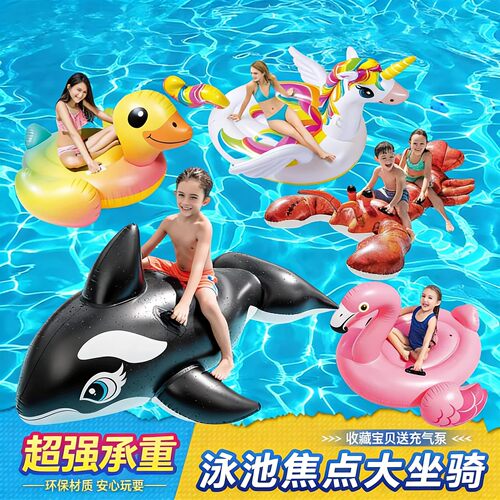法国新款儿童充气水上坐骑浮排