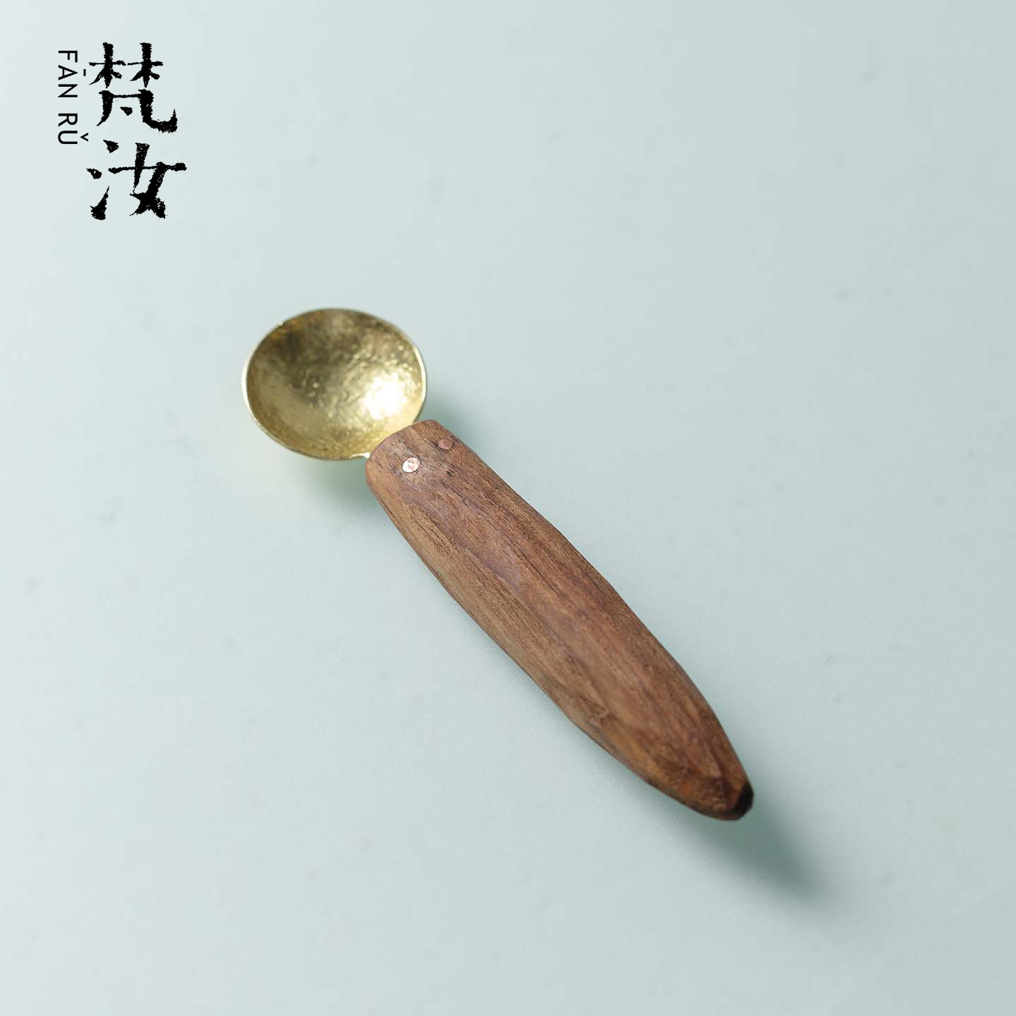 梵汝 手工黄铜咖啡勺日式复古高档多用途茶勺冰淇淋勺长柄蜂蜜勺
