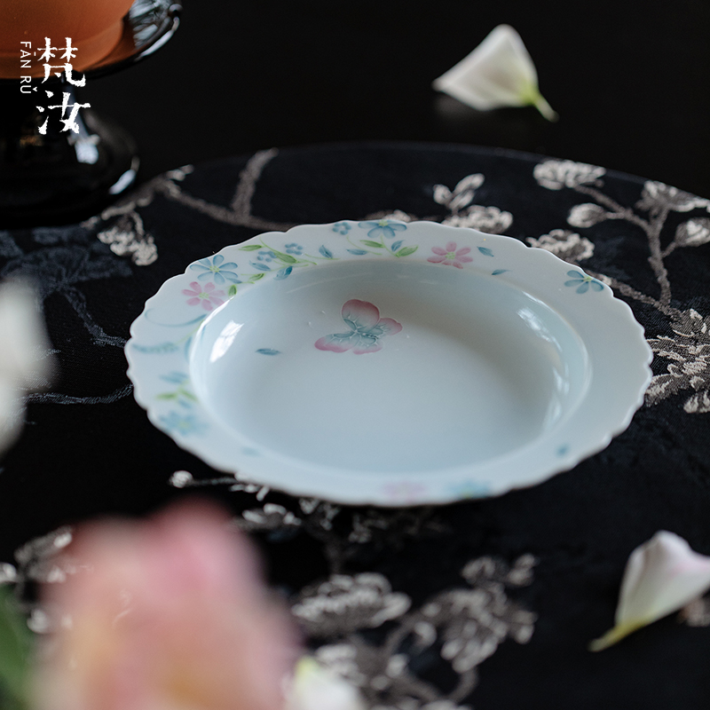 梵汝手绘壶承干泡盘浮雕功夫茶具