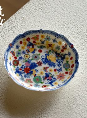 梵汝绘梦繁花粉彩壶承景德镇高端陶瓷斗彩干泡盘泡茶托盘茶点心盘