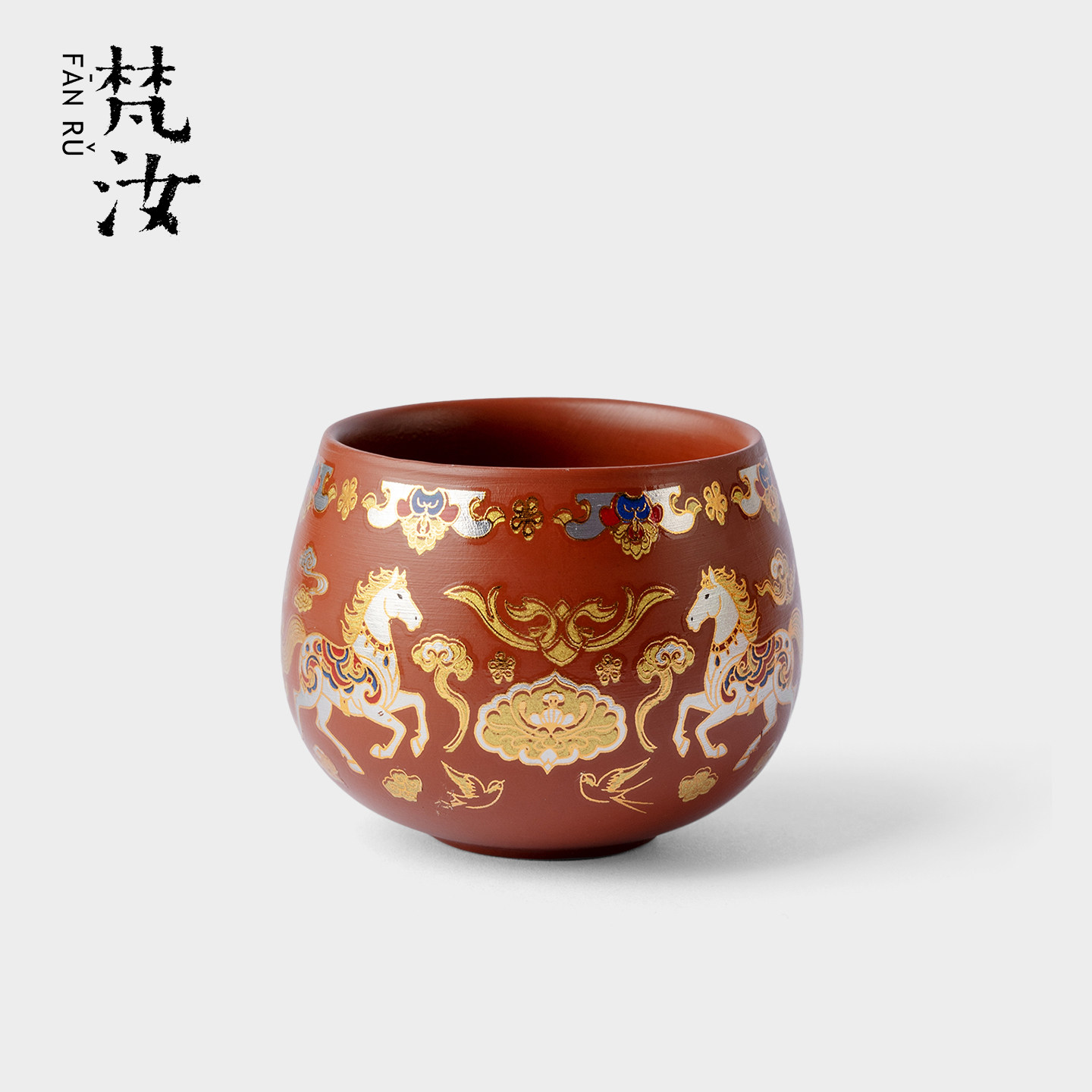 梵汝 朱泥紫砂马上有钱罗汉杯中式创意主人杯马年功夫茶具品茗杯,餐饮具,茶杯,淘宝优惠券,粉丝福利购,淘宝优惠卷