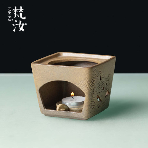 梵汝粗陶手作四方围炉煮茶炉