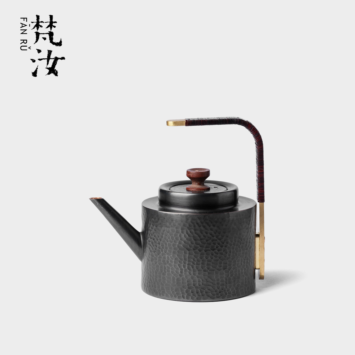 梵汝纯紫铜做旧复古煮茶壶中式创意全手工锻打烧水壶电陶炉提梁壶