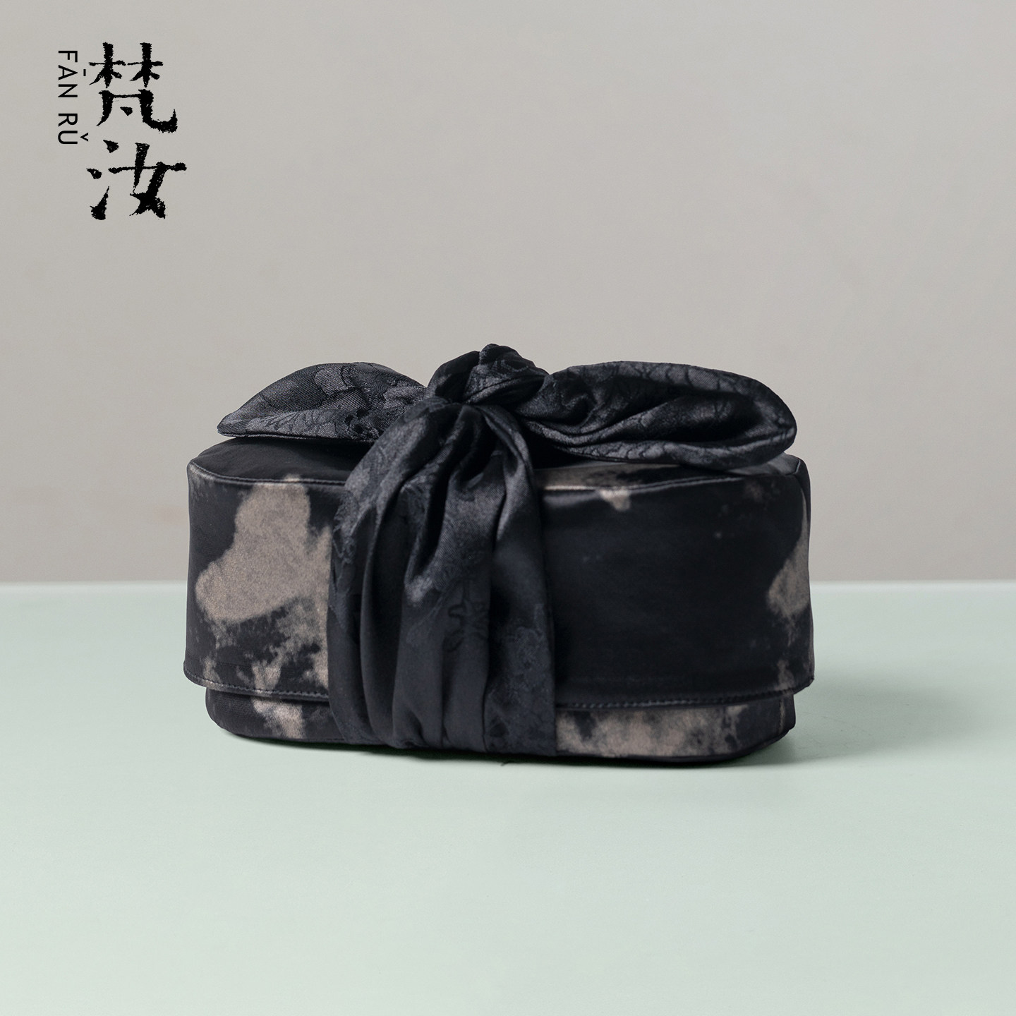 梵汝 手工织棉银蝴蝶茶事包中式布艺收纳包户外便携旅行茶具布袋