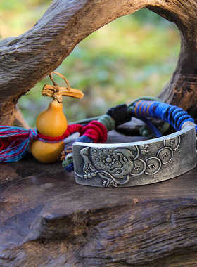 CELESTIAL TAO REALM/道轩堂金蟾手牌 道系中国风纯手工999足银饰