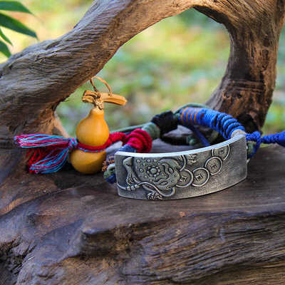 CELESTIAL TAO REALM/道轩堂金蟾手牌 道系中国风纯手工999足银饰