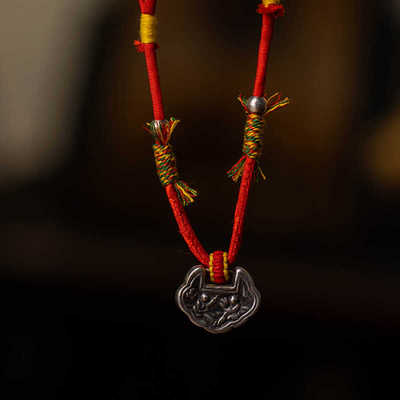 CELESTIAL TAO REALM/道轩堂平安锁银项链 道系中国风银饰 纯手工