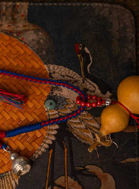 CELESTIAL TAO REALM/道轩堂福寿朱砂葫芦项链道系中国风福禄招财