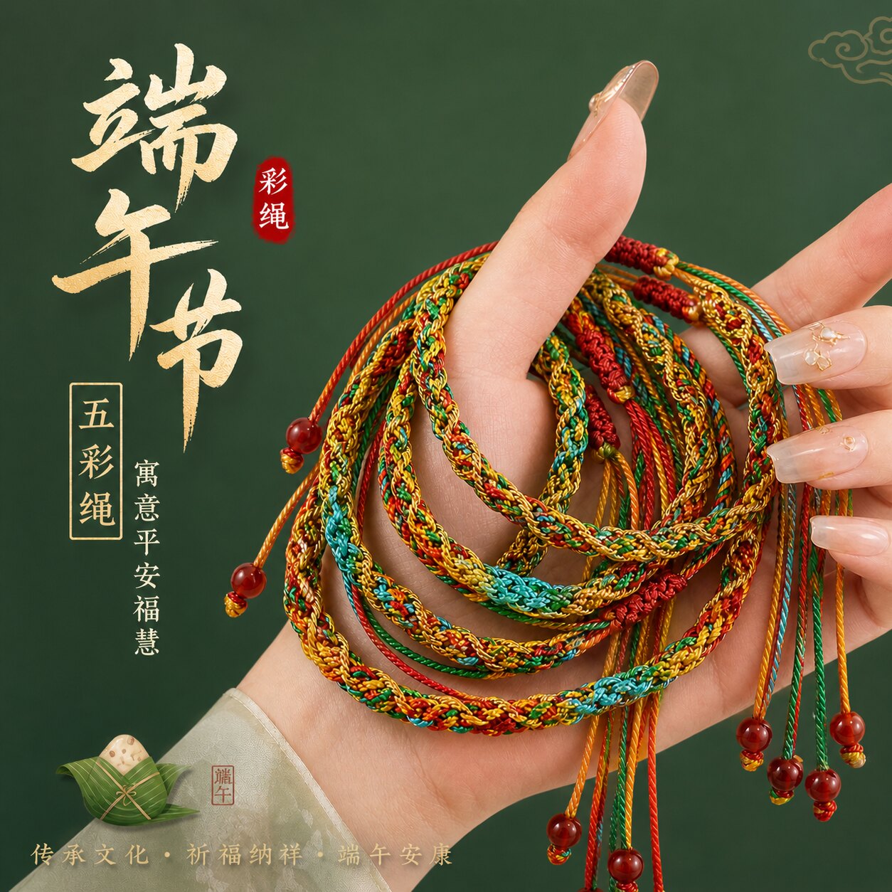 儿童五色线手绳男女通用吉祥纳福