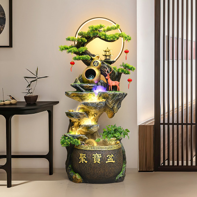 流水生财摆件循环水招财风水装饰